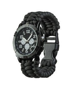 Часы водонепроницаемые армейские MIL-TEC ARMY UHR PARACORD BLACK 15774002 M125555512805 фото