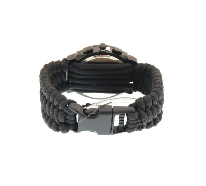 Годинник водонепроникний армійський MIL-TEC ARMY UHR PARACORD BLACK 15774002 M125555512805 фото