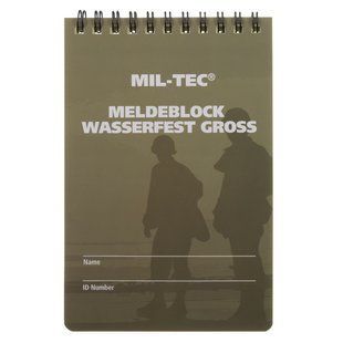 Блокнот водонепроникний тактичний Mil-Tec 100x150 мм 15981002 M608 фото