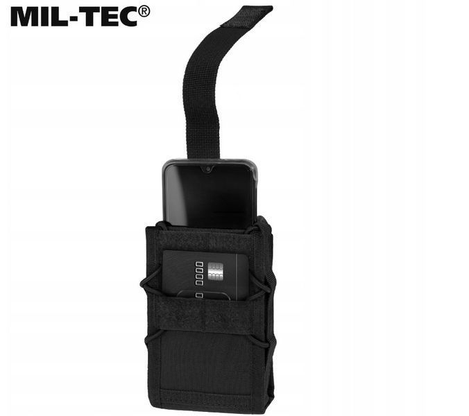 Сумка-подсумок для телефона документов Mil-Tec MOLLE Pocket Black 13492002 P1236747 фото