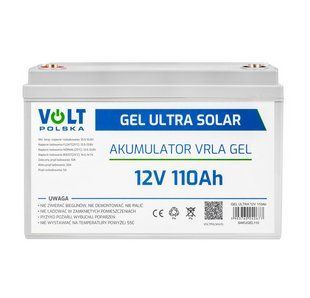 Акумулятор гелевий Volt Polska GEL VPRO PREMIUM 12 V 110 Ah 6AKUGEL110 W2303 фото