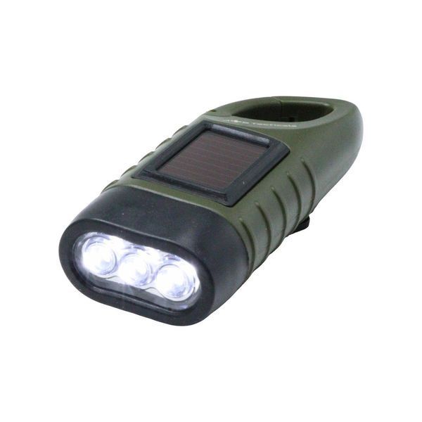 Ліхтар із сонячною панеллю та динамо-ручкою JB Tacticals JB-05 JB-FLS-0005-GRN A9845 фото