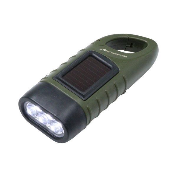 Ліхтар із сонячною панеллю та динамо-ручкою JB Tacticals JB-05 JB-FLS-0005-GRN A9845 фото