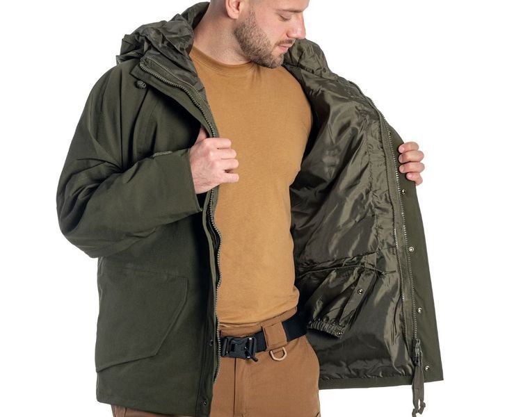 Куртка водонепроникна зі знімною флісовою підкладкою Mil-Tec ECWCS Wet Weather Olive 10615001 P1236808 фото