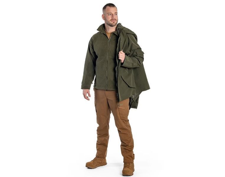 Куртка водонепроникна зі знімною флісовою підкладкою Mil-Tec ECWCS Wet Weather Olive 10615001 P1236808 фото