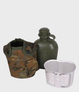 Фляга с кружкой в чехле Mil-Tec 1л flecktarn 14506021 A7621 фото