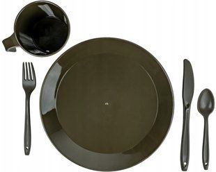 Набор туристической посуды на 1 персону Mil-Tec Camp Set OLIVE 14681000 P123576 фото