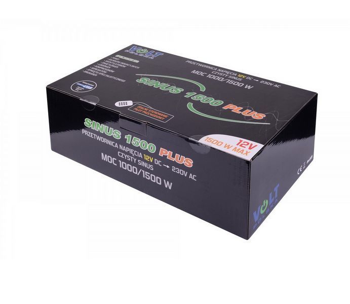 Преобразователь напряжения Volt Polska SINUS PLUS 1500 12/230V (1000/1500W) + PILOT W2152 фото