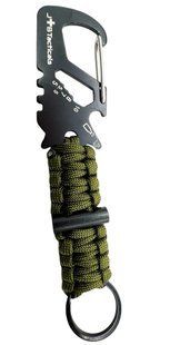 Брелок для виживання JB Tacticals 8в1 з карабіном Paracord B-ACS-0033-GRN A9847 фото