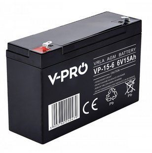 Акумулятор Volt Polska AGM VPRO 6 V 15 Ah VRLA W2101 фото