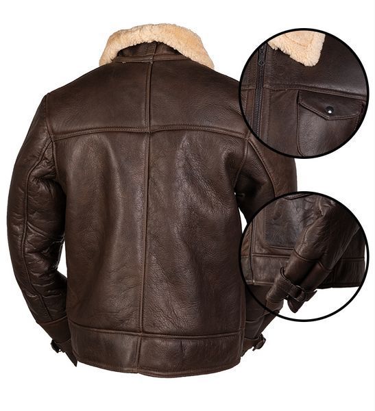 Бомбер шкіряний із натуральної овчини Mil-Tec US Navy A4 Sheepskin &mdash; Brown 10448009 A8425 фото