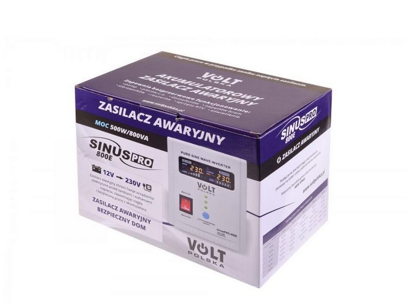 Джерело безперебійного живлення Volt Polska SINUS PRO 800 E 12/230 V (500/800W) 3SP080012E W2028 фото