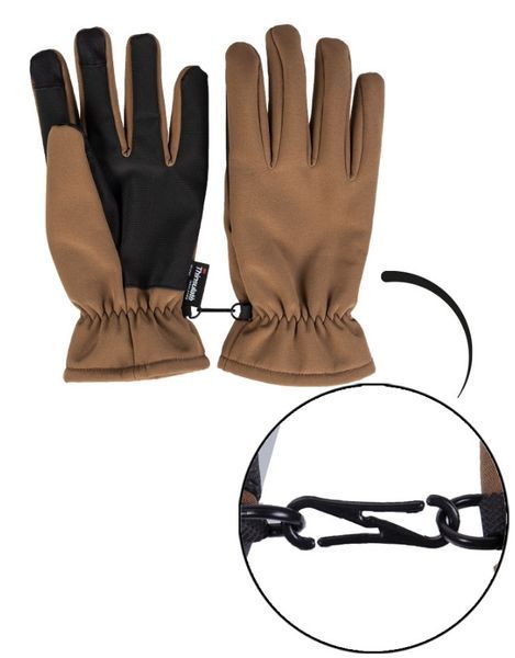 Перчатки Перчатки outdoor Mil-Tec SOFTSHELL THINSULATE COYOTE 12521319 P1236710 фото