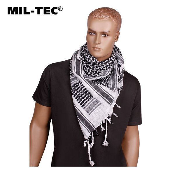 Шарф шемаг арафатка Mil-Tec 110x110 см Білий/Чорний 12613000 P1291 фото