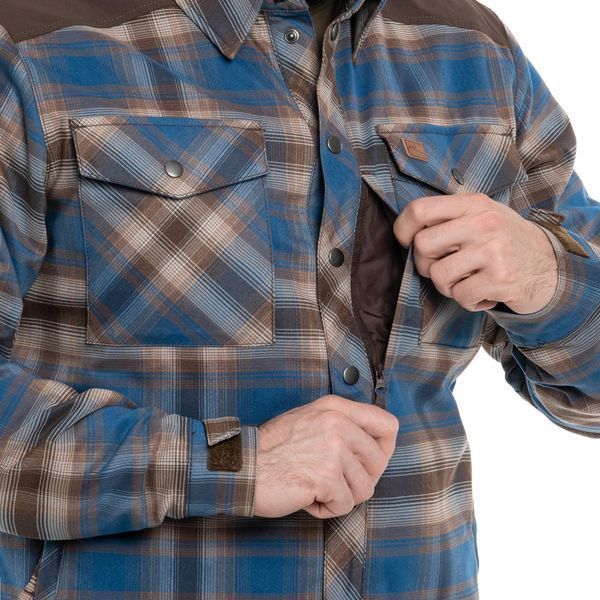 Рубашка тактическая Helikon-Tex Winter Warden Shirt - Forest Blue Plaid KO-WWS-PB-PK A9108 фото
