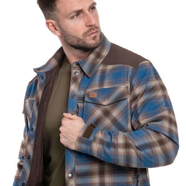 Рубашка тактическая Helikon-Tex Winter Warden Shirt - Forest Blue Plaid KO-WWS-PB-PK A9108 фото