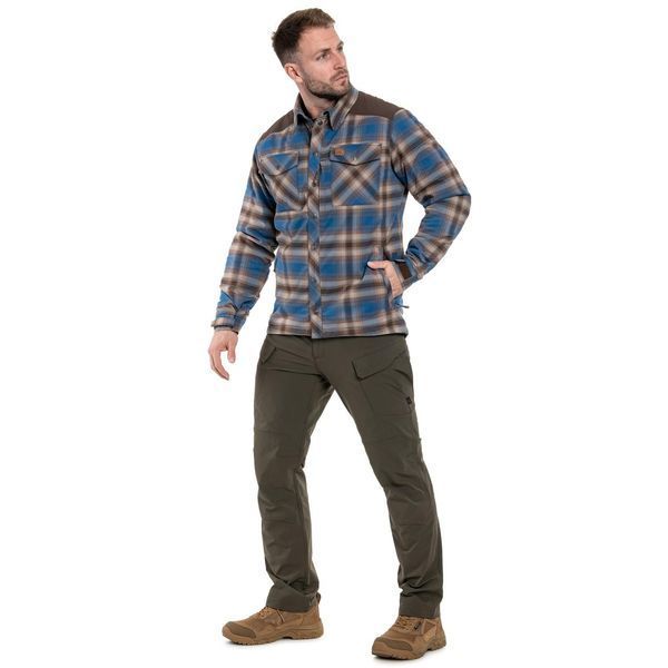 Рубашка тактическая Helikon-Tex Winter Warden Shirt - Forest Blue Plaid KO-WWS-PB-PK A9108 фото