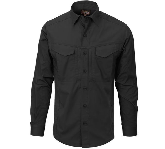 Рубашка тактическая Helikon-Tex Defender Mk2 PolyCotton Ripstop Black D/R KO-DF2-PR-01 P1237082 фото