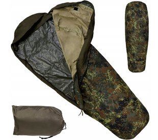 Чохол з мембраною для спального мішка Mil-Tec MSS Bivy Cover FLECKTARN 14115021- P123314 фото