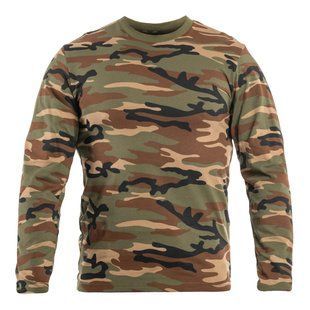 Футболка с длинным рукавом Mil-tec LANGARMSHIRT CO WOODLAND 11065020- A8992 фото