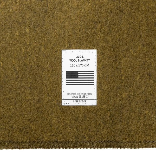 Ковдра вовняна Mil-Tec US G.I. OD 175 x 150 cm 14429601 A9924 фото