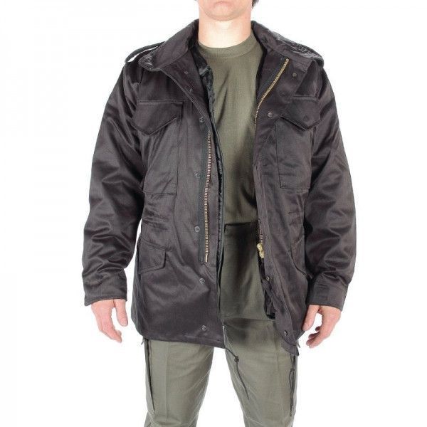 Куртка полевая Outdoor Mil-Tec Black US FELDJACKE M65 T/C M.FU 10315002 N788 фото
