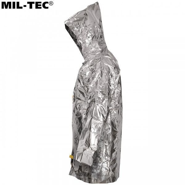 Рятувальникне термопончо, аварійна ковдра, термоплівка Mil-Tec Survival Poncho 16024700 M1255551903 фото