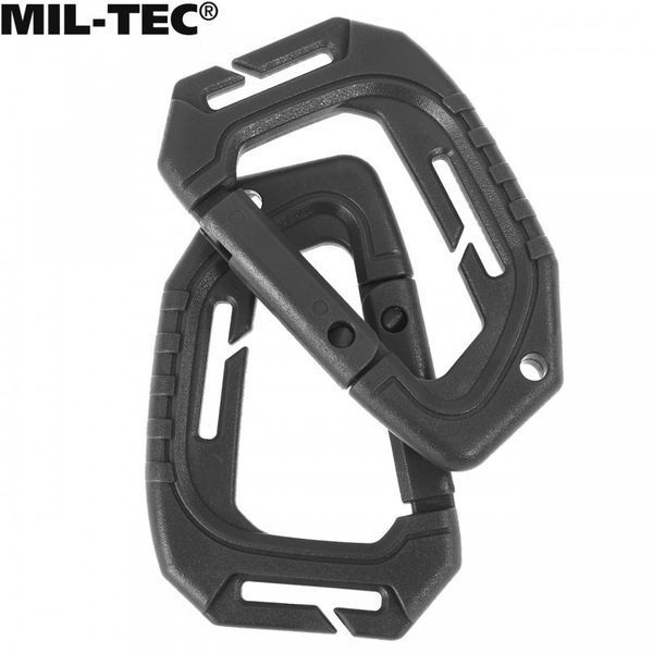 Карабін Mil-Tec MOLLE Black 2 шт 15922502 M1255551995 фото