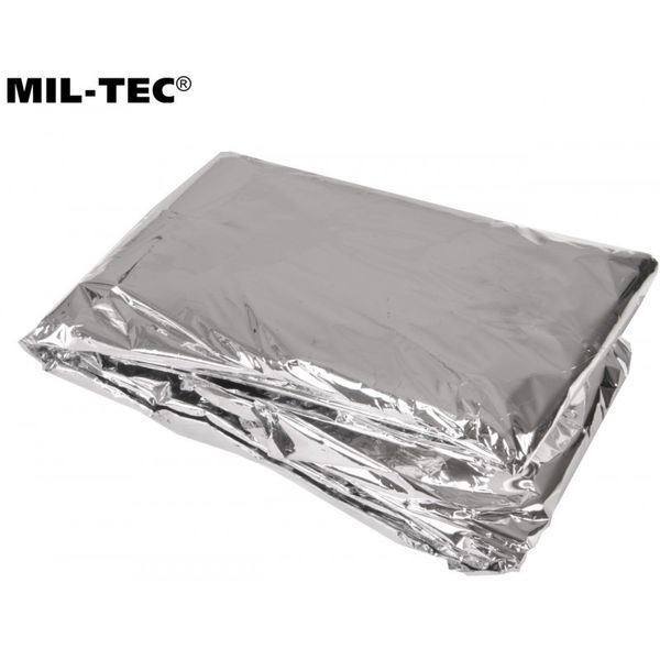 Рятувальникне термопончо, аварійна ковдра, термоплівка Mil-Tec Survival Poncho 16024700 M1255551903 фото