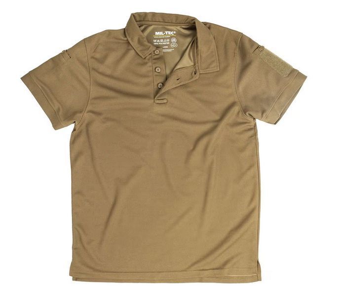 Футболка поло Mil-Tec Quickdry 1/2 ARM DARK COYOTE 10961019 M12255557065 фото