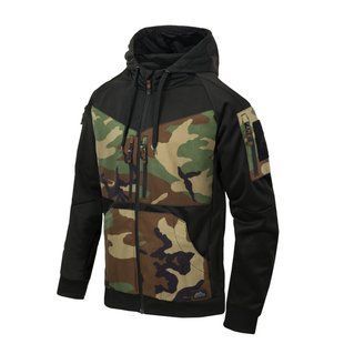 Толстовка на замку Helikon-Tex ROGUE HOODIE (FULLZIP) Black/US Woodland BL-RHF-PO-0103A M1255551701 фото