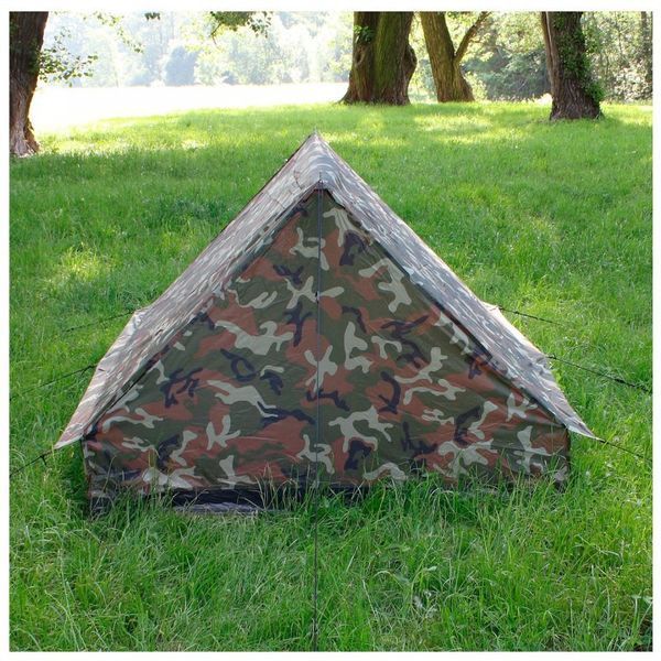 Намет двомісний Mil-Tec Mini Pack Standard Woodland 14205020 M1255551904 фото