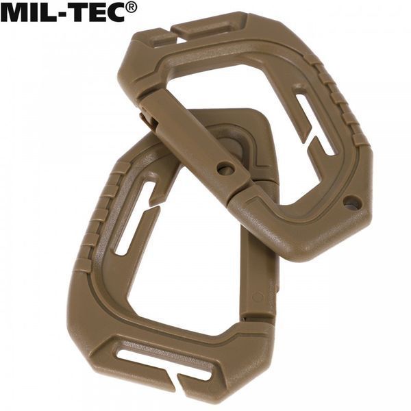Карабин Mil-Tec MOLLE Coyote 2шт 15922505 M1255551997 фото