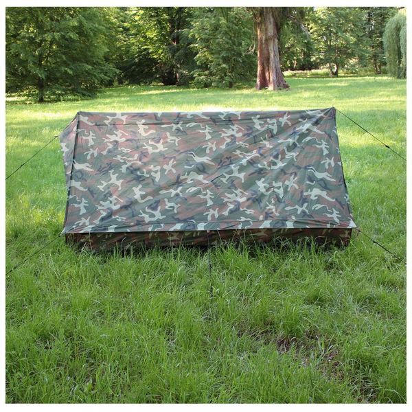Намет двомісний Mil-Tec Mini Pack Standard Woodland 14205020 M1255551904 фото