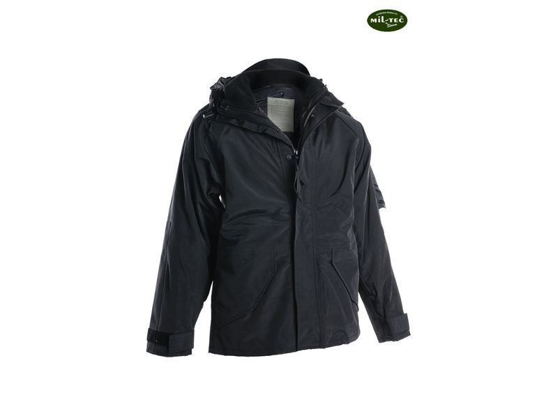 Куртка водонепроникна зі знімною флісовою підкладкою Mil-Tec ECWCS Wet Weather Black 10615002- P1236809 фото