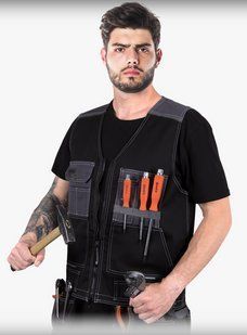 Защитный жилет L.Hollman HARD LH-POCKER BS черные и серые M A8485 фото