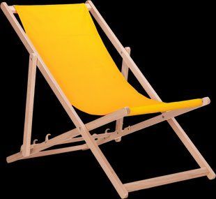 Шезлонг деревянный классический REIS KLASYCZNY-TK38 DECKCHAIR желтый Y A9852 фото
