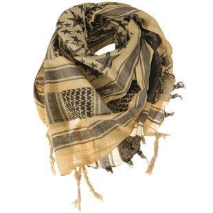 Шарф шемаг арафатка Mil-Tec 110x110см Star Coyote/Black 12609405 P1296 фото
