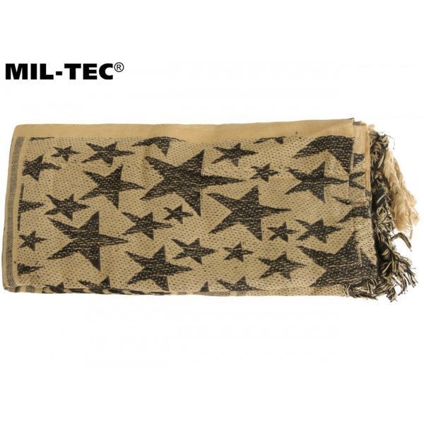 Шарф шемаг арафатка Mil-Tec 110x110 см Star Coyote/Black 12609405 P1296 фото