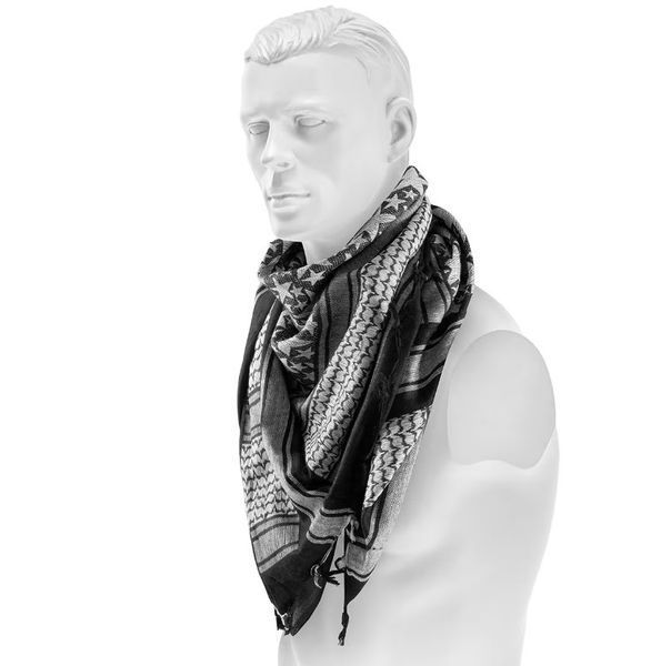 Шарф шемаг арафатка Mil-Tec 110x110 см Stars Black/White 12609402 T00255 фото