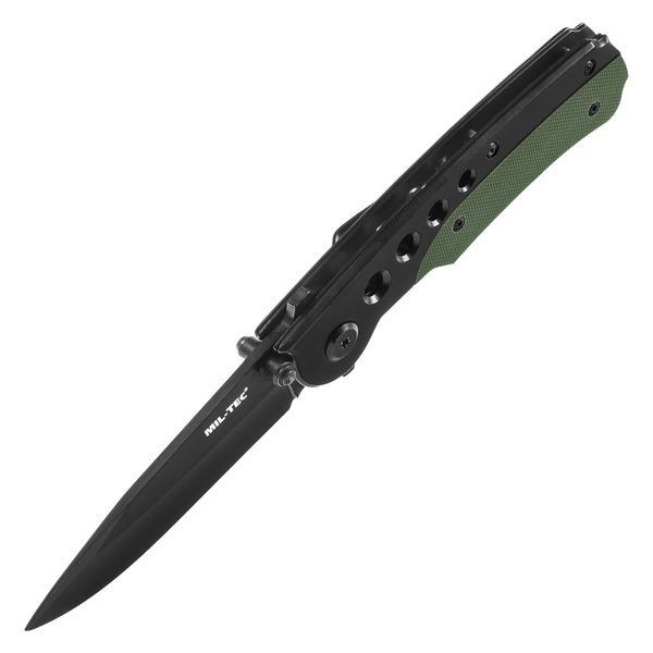 Нож складной Mil-Tec One-Hand Black Olive 15305000 M702 фото