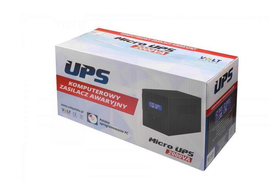 Блок безперебійного живлення Volt Polska MicroUPS 2000VA/1200W 2*9Ah 5UP2000029 W2016 фото