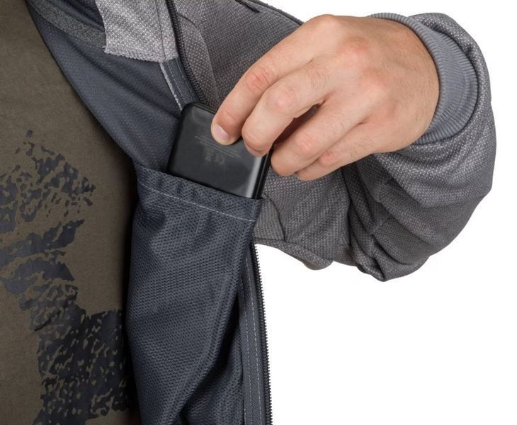 Толстовка тактическая с капюшоном Helikon-Tex Urban Tactical Hoodie Black/Melange Grey BL-UHF-PO-M1 P1236975 фото