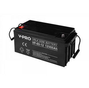 Акумулятор Volt Polska AGM VPRO 12 V 65 Ah VRLA 6AKUAGM065 W2221 фото