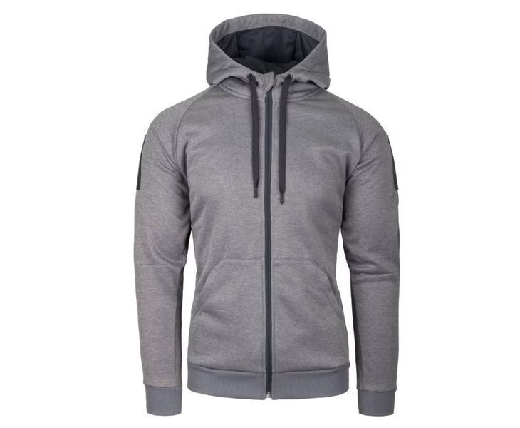 Толстовка тактическая с капюшоном Helikon-Tex Urban Tactical Hoodie Black/Melange Grey BL-UHF-PO-M3 P1236976 фото