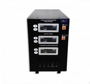 Стабілізатор напруги Volt Polska AVR PRO 10000VA 3% SERVO 3-F 5904100450572 W2056 фото