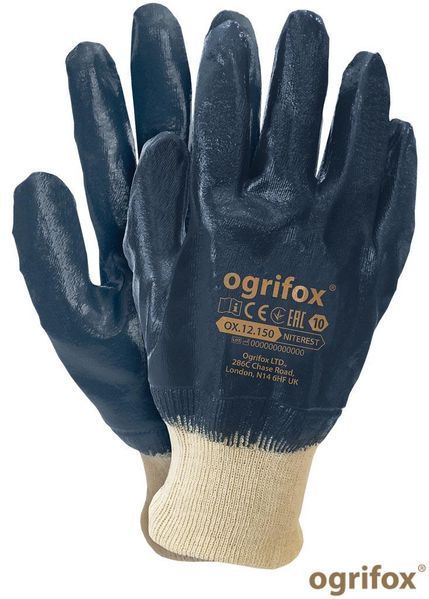 Перчатки рабочие с нитриловым покрытием OX-NITEREST OGRIFOX (маслобензостойкие) пара XL M11506XL(10) фото