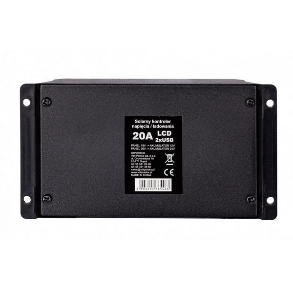 Регулятор сонячний Volt Polska SOL PWM 20A 2xUSB 3IPSSOLU20 W2110 фото