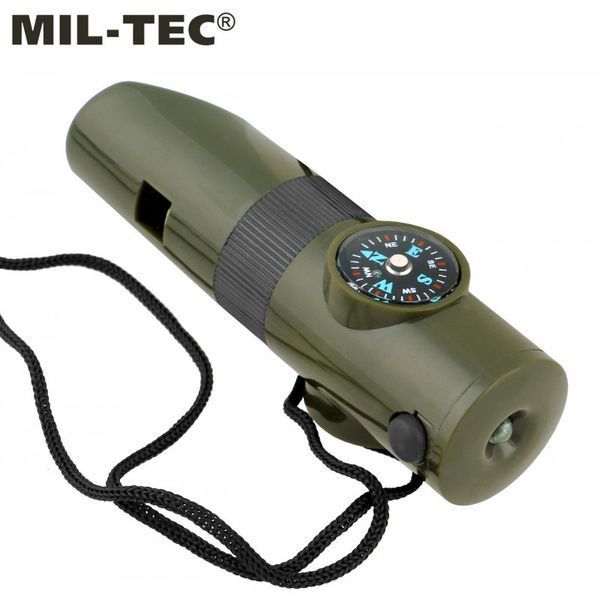 Свисток многофункциональный 6-в-1 свисток компас фонарик Mil-Tec EDC 16328401 P1382 фото