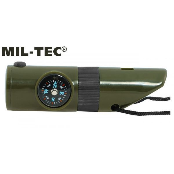 Свисток многофункциональный 6-в-1 свисток компас фонарик Mil-Tec EDC 16328401 P1382 фото